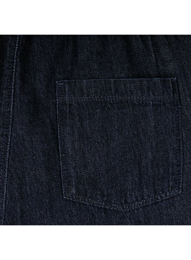MARWAN Baby Denim Baggy Long Pants with Elastic Waistband and Drawstring - Image 4
